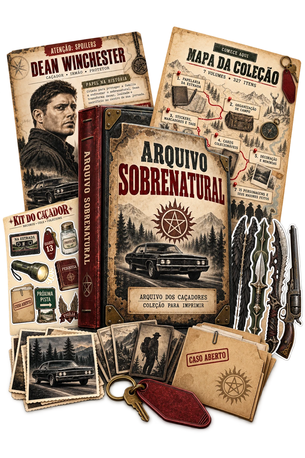 Mockup do Arquivo Sobrenatural